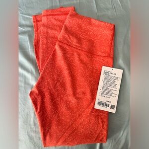 Wunder Train HR 15" High-Rise Lululemon Orange Leggings